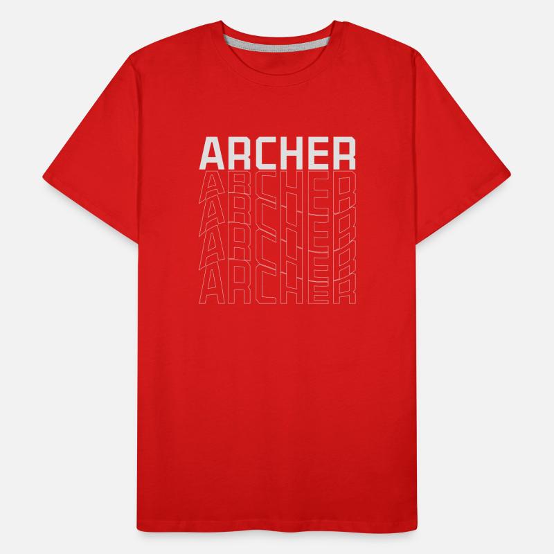 Archer Grid Lettering Men's Premium Organic T-Shirt