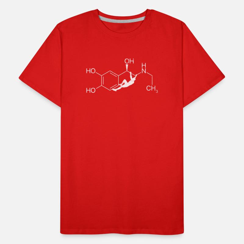 Adrenalin – Klettern auf Molekülebene Männer Premium Bio T-Shirt