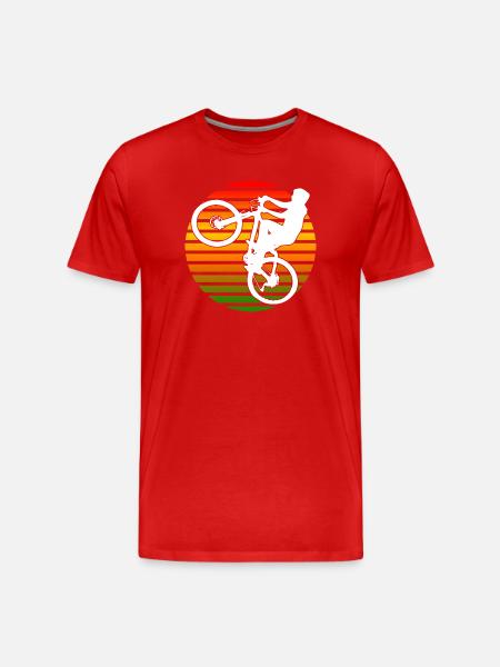 Wheelie wheel cycling gift - Men's Premium Organic T-Shirt - red