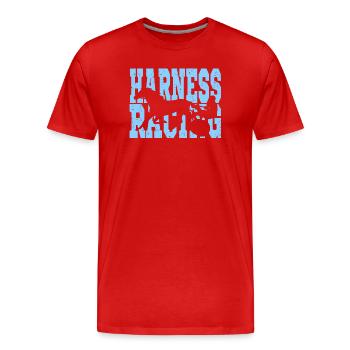 Course de trot - T-shirt bio Premium Homme - rouge - Devant - Damien (186cm)