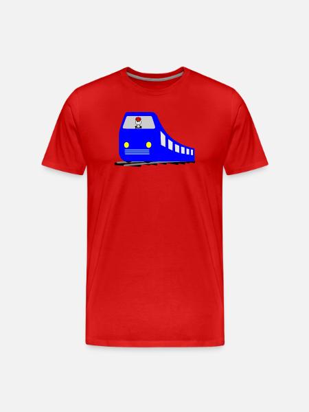 Zug - Männer Premium Bio T-Shirt - Rot