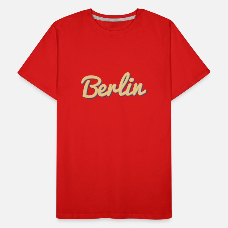 Berlin Script Vintage Wortmarke Männer Premium Bio T-Shirt