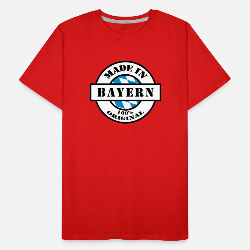 MADE IN BAYERN geboren in Geburtsort Geschenk Männer Premium Bio T-Shirt