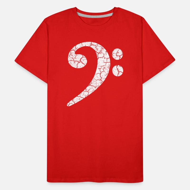 Clé de fa avec un effet grunge cool dans un look usé T-shirt bio Premium Homme
