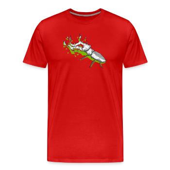 green kite - Men's Premium Organic T-Shirt - red - Front - Damien (186cm)