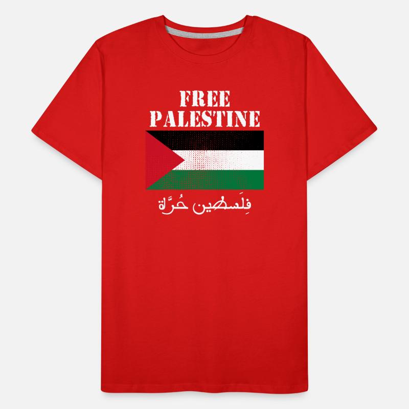 Drapeau de Palestine libre T-shirt bio Premium Homme