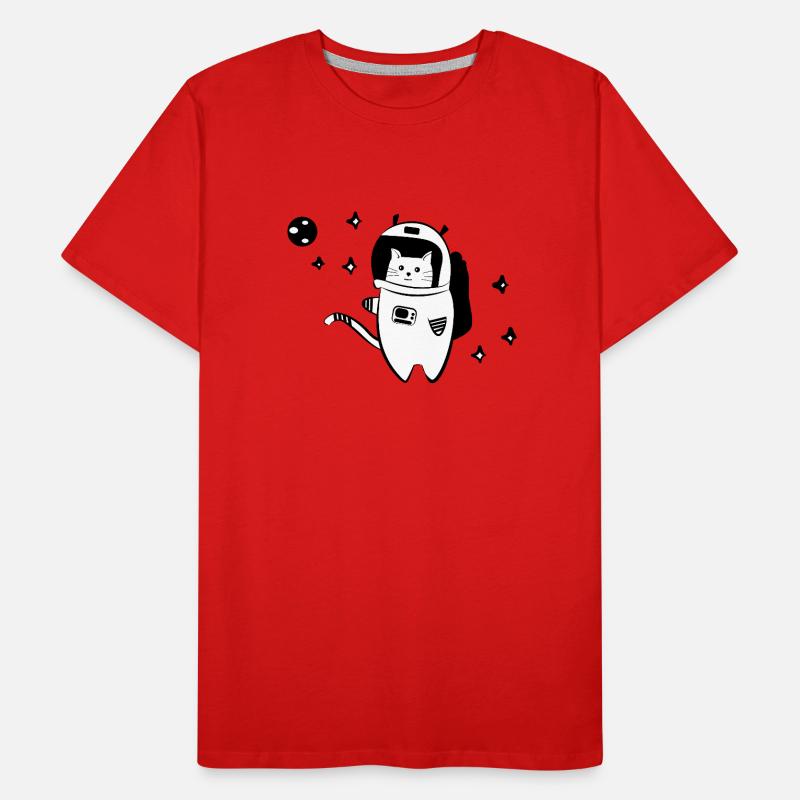 Chat cool dans l'espace T-shirt bio Premium Homme