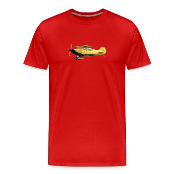 Pitts S2B - T-shirt bio Premium Homme - rouge - Devant - Damien (186cm)