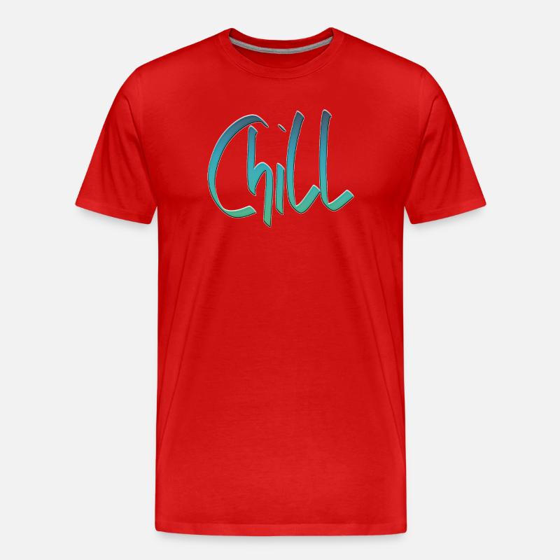 Chill mal wieder - Männer Premium Bio T-Shirt - Rot