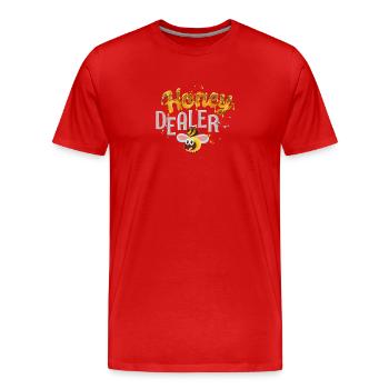 Honey Dealer - Männer Premium Bio T-Shirt - Rot - Vorne - Damien (186cm)