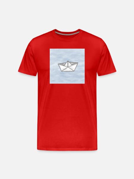Papierschiff - Männer Premium Bio T-Shirt - Rot
