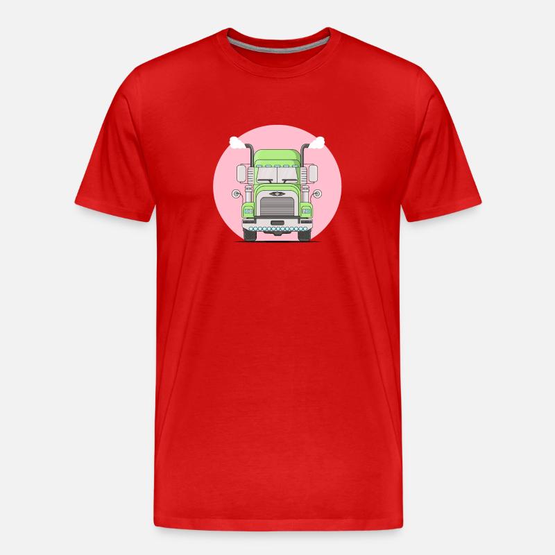 Truck Trucks Laster - Männer Premium Bio T-Shirt - Rot