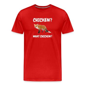Fuchs Hühner - Männer Premium Bio T-Shirt - Rot - Vorne - Damien (186cm)