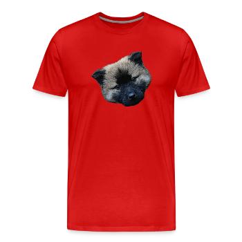 Fermeture du chiot, chiot eurasier - T-shirt bio Premium Homme - rouge - Devant - Damien (186cm)