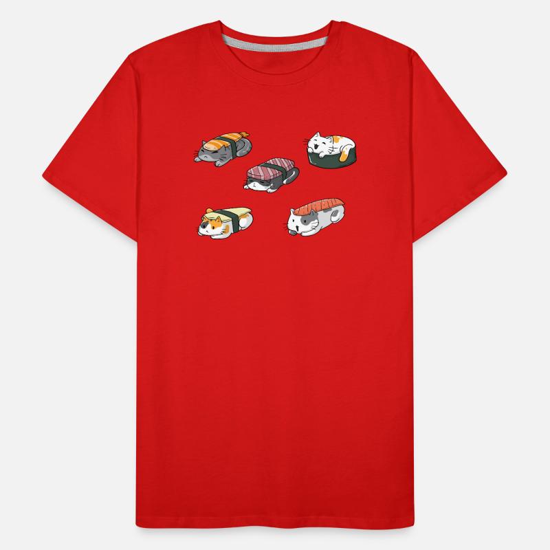 Chat sushi T-shirt bio Premium Homme