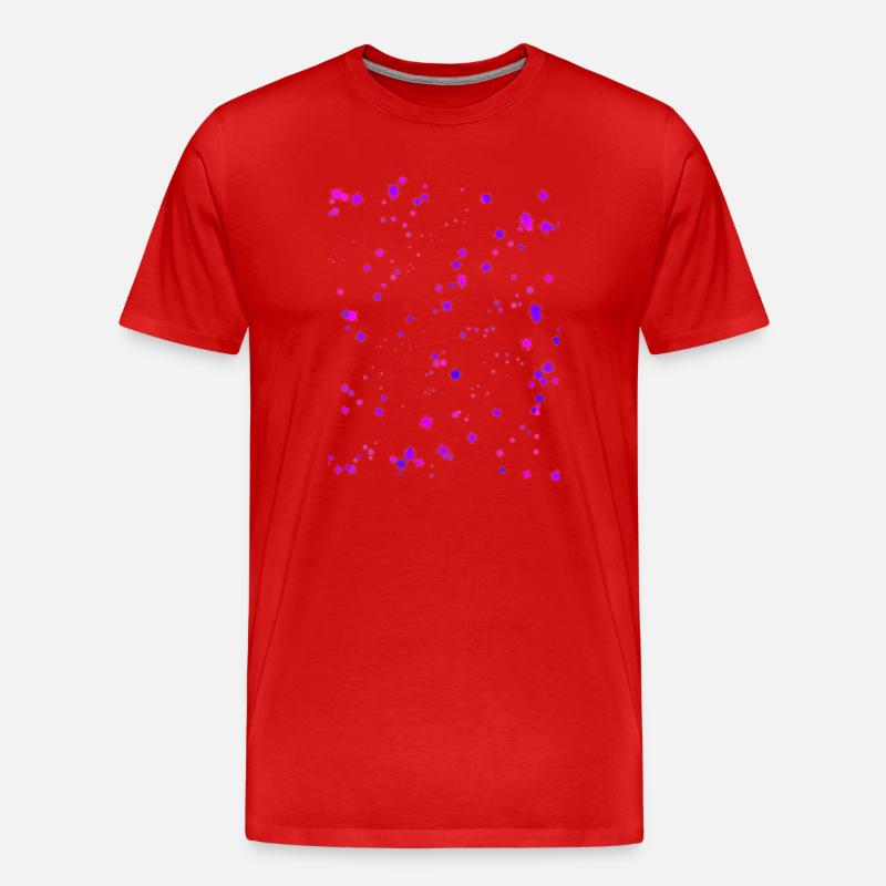 Lila Farbsprenkel - Männer Premium Bio T-Shirt - Rot
