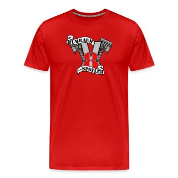Hubraum startet Spoiler V8 - Männer Premium Bio T-Shirt - Rot - Vorne - Damien (186cm)