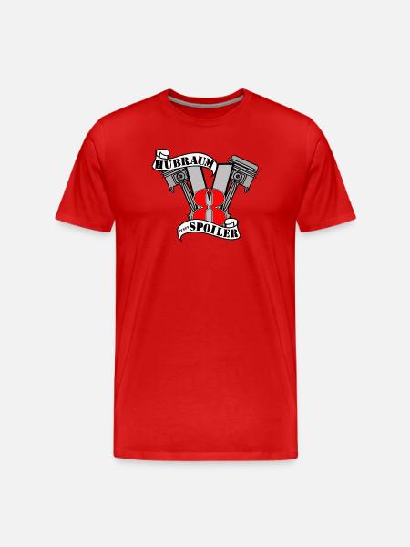 Hubraum startet Spoiler V8 - Männer Premium Bio T-Shirt - Rot