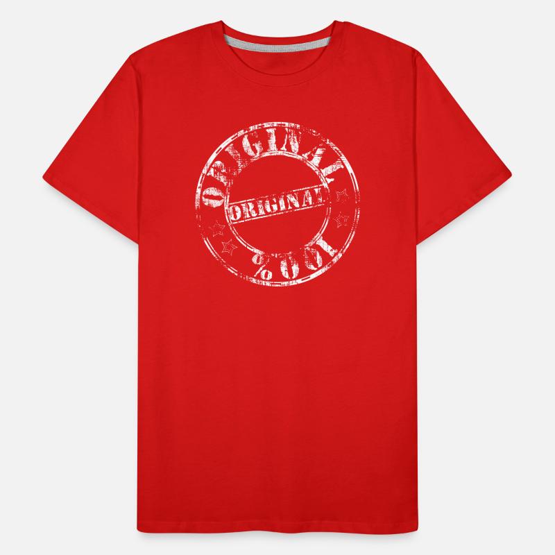 Original stamp 100 white worn Men's Premium Organic T-Shirt