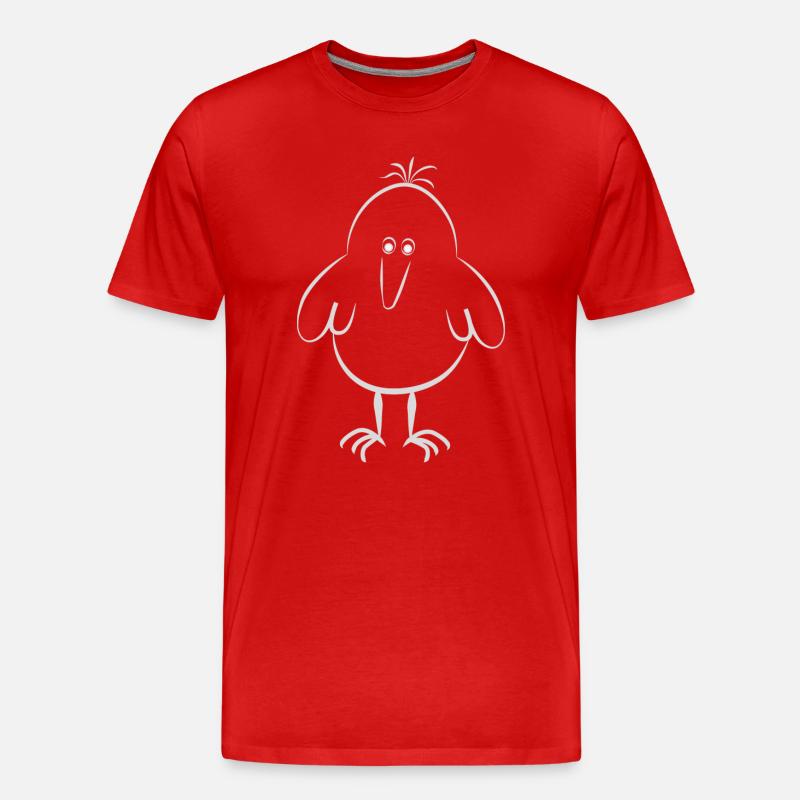 Kleiner Spatz - Männer Premium Bio T-Shirt - Rot