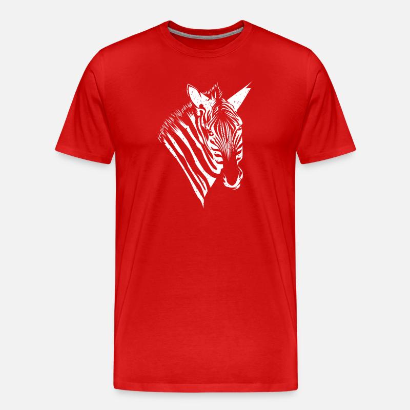 Zebra - Männer Premium Bio T-Shirt - Rot