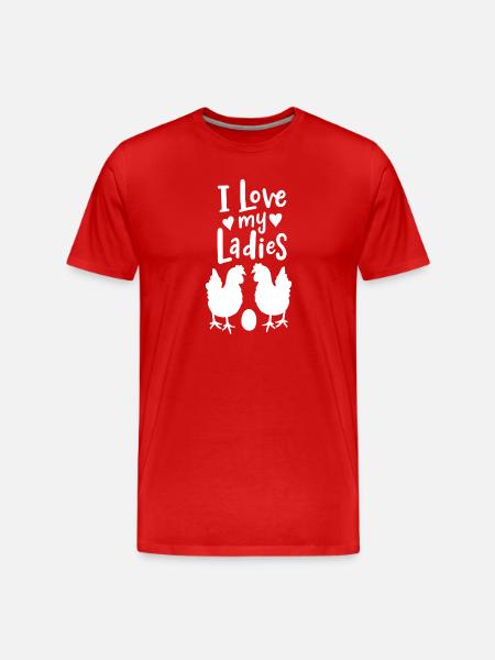Élevage de poulet - T-shirt bio Premium Homme - rouge