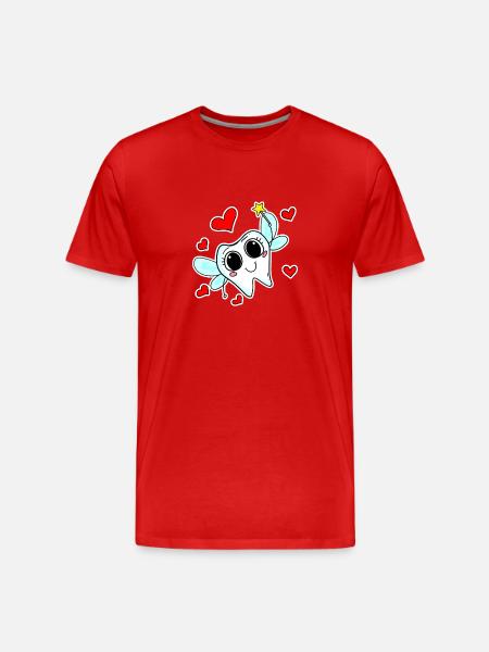 Tooth fairy tooth magic - Men's Premium Organic T-Shirt - red