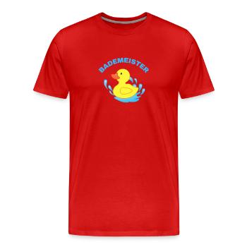 Bademeister - Männer Premium Bio T-Shirt - Rot - Vorne - Damien (186cm)