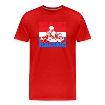 Go Kart Go Cart Racing - Men's Premium Organic T-Shirt - red - Front - Damien (186cm)