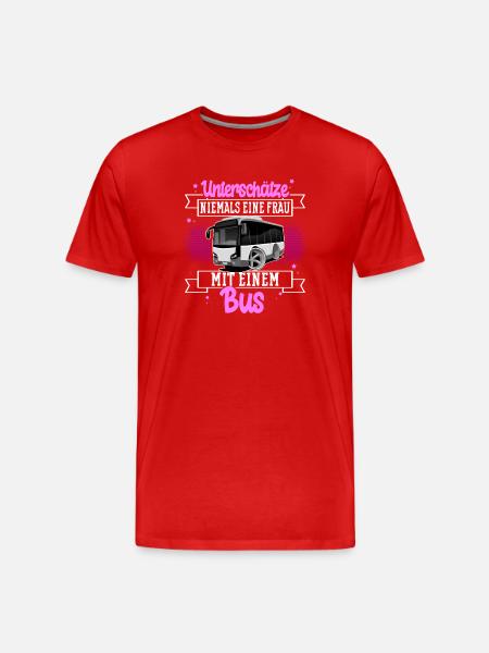 Busfahrerin - Männer Premium Bio T-Shirt - Rot