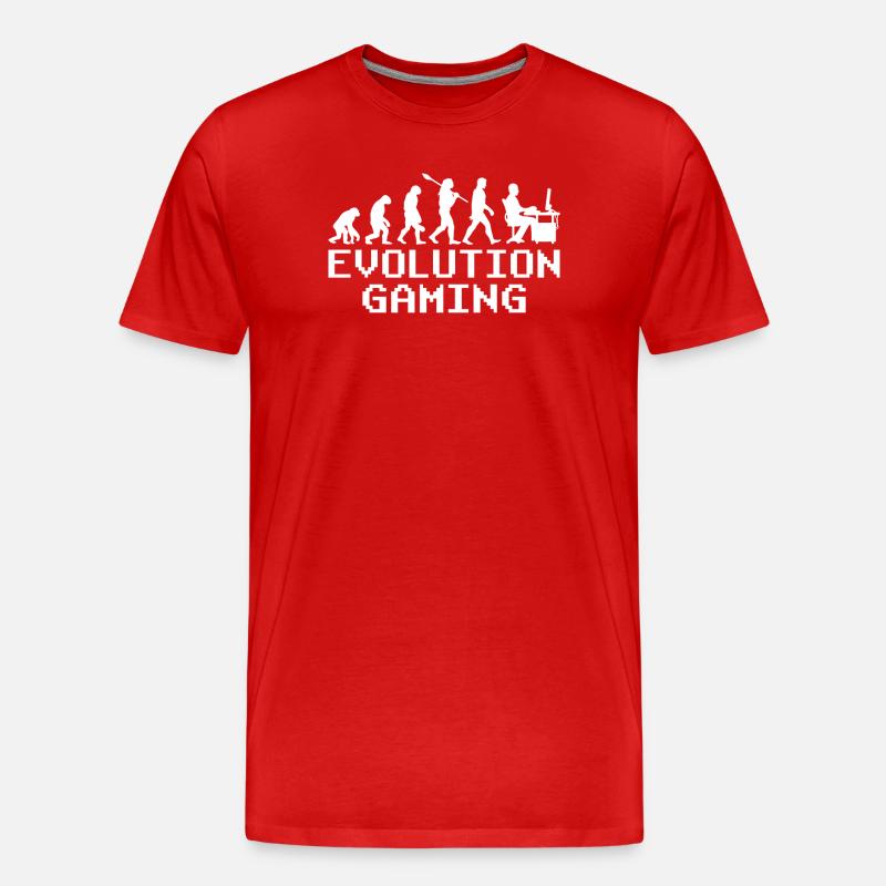 Pc gaming evolution - Men's Premium Organic T-Shirt - red