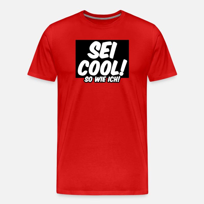 Cool Freunde Freundschaft Statement Sprüche - Männer Premium Bio T-Shirt - Rot