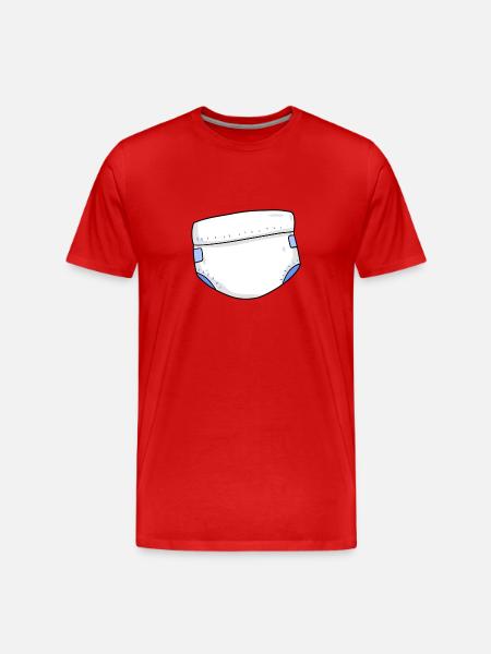 Couches pour bébé - T-shirt bio Premium Homme - rouge