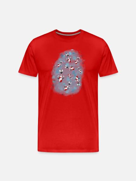 Koi carp pond Japan - Men's Premium Organic T-Shirt - red