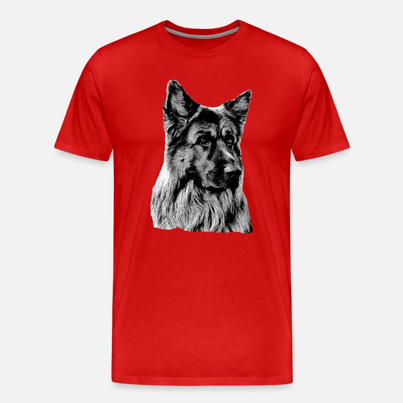 Schäferhund Deutscher Schäferhund German Shepherd - Männer Premium Bio T-Shirt - Rot