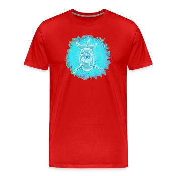 Joyeux Dauphin - Sonja Ariel de Staden - T-shirt bio Premium Homme - rouge - Devant - Damien (186cm)