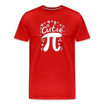 Pi Pi Day Mathe - T-shirt bio Premium Homme - rouge - Devant - Damien (186cm)