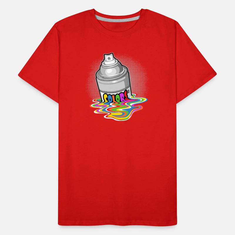 bombe de peinture et coulures T-shirt bio Premium Homme