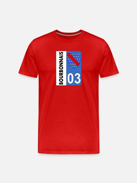 Bourbonnais - Men's Premium Organic T-Shirt - red
