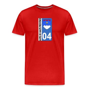 Alpes de haute-provence - Männer Premium Bio T-Shirt - Rot - Vorne - Damien (186cm)