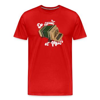 Harmonica - Do spuit d'Musi | ZiachON! - Men's Premium Organic T-Shirt - red - Front - Damien (186cm)