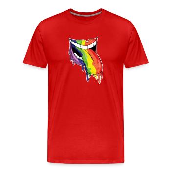 LGBT - T-shirt bio Premium Homme - rouge - Devant - Damien (186cm)