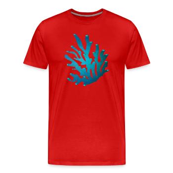 bluish coral - Men's Premium Organic T-Shirt - red - Front - Damien (186cm)