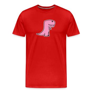 Dinosaurs for children - Men's Premium Organic T-Shirt - red - Front - Damien (186cm)