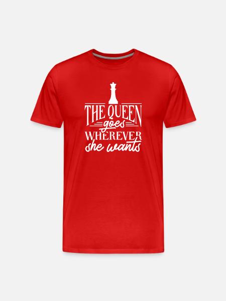 Chess Queen Chess Player - Men's Premium Organic T-Shirt - red