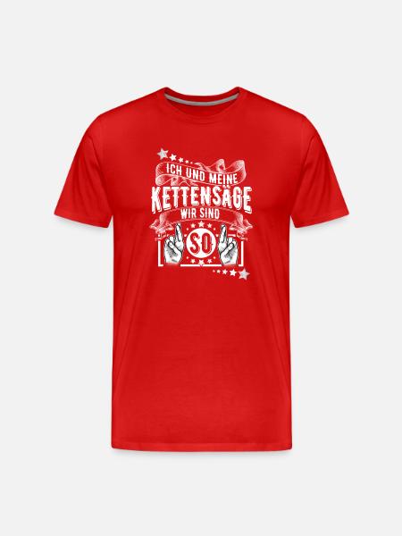 Holzfäller - Männer Premium Bio T-Shirt - Rot