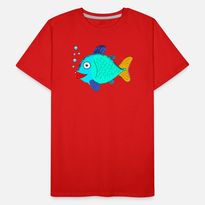 Poisson avec bulles T-shirt bio Premium Homme