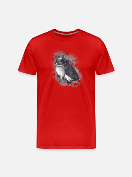 Rabbit - Men's Premium Organic T-Shirt - red