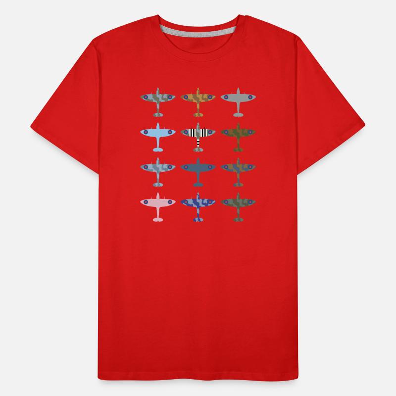 Spitfire fighter plane / camouflage pattern Men's Premium Organic T-Shirt