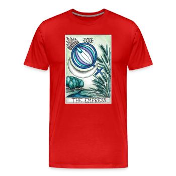 The Empress - Männer Premium Bio T-Shirt - Rot - Vorne - Damien (186cm)